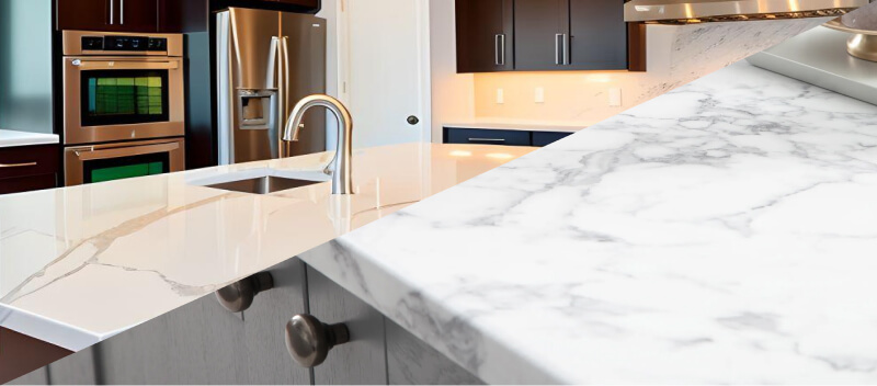 Quartz Worktops vs. Marble Worktops Quartz Worktops vs. Marble Worktops